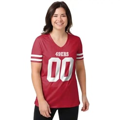 San Francisco 49ers Personalized V-neck Women T-shirt BG740